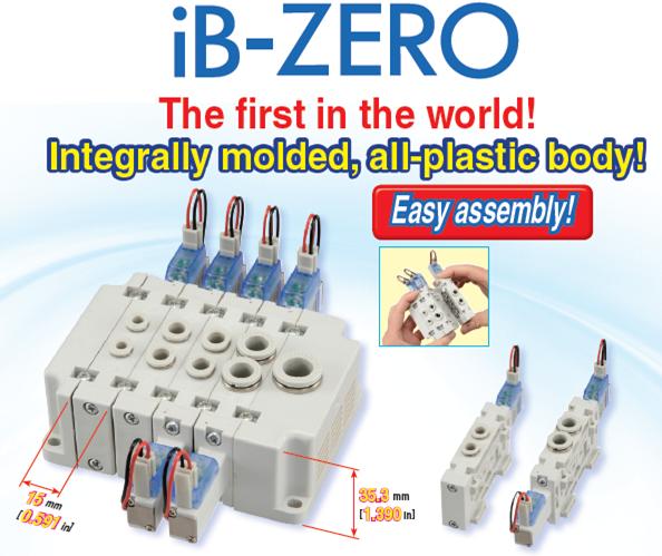 iB-ZERO - סעפת שסתומים מבית Koganei שכל מרכיביה מיוצרים בהזרקת פלסטיק