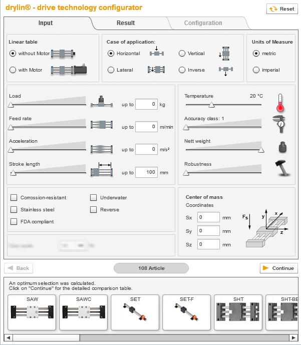 igus drylin productfinder